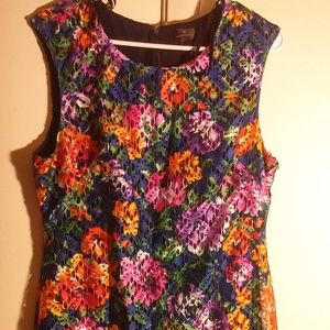 Worthington Floral Lace Sheath Dress Sz 12